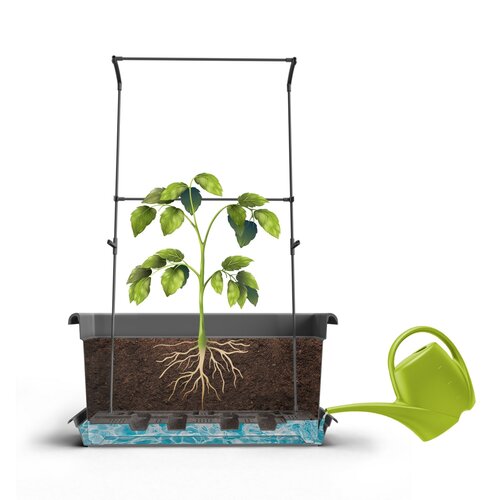 Gardenico Magnus Pflanzbehälter aus Terrakotta mit großem Volumen, 80 cm