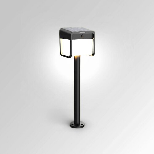 Słupek Philips Ezra UltraEfficient Solar LED zczujnikiem, czarny, 1,8 W, 250/25 lm, 3000 K