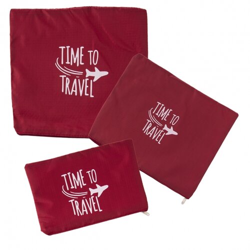 Orion Набір дорожніх органайзерів для валізи 6 шт., червоний