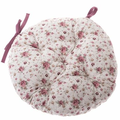 Pernă rotundă pentru scaun Rose, 40 x 40 cm