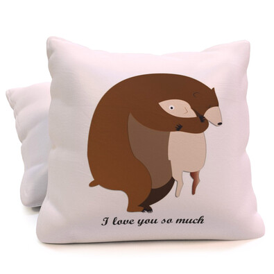 Pernă I love You Teddy Bear, 40 x 40 cm