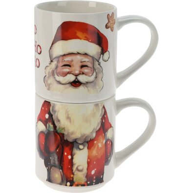 Santa 2 db-os bögrés szett, 265 ml, porcelán