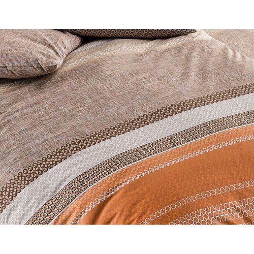 BedTex Baumwollbettwäsche Federiko orange, 140 x 200 cm, 70 x 90 cm