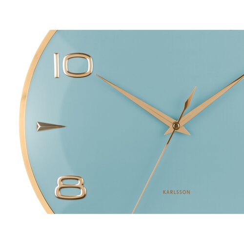 Karlsson 6017BL ceas de perete design, albastrudeschis, diametru 40 cm