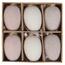 Set of artificial Easter eggs for hanging, grey, 6pcs