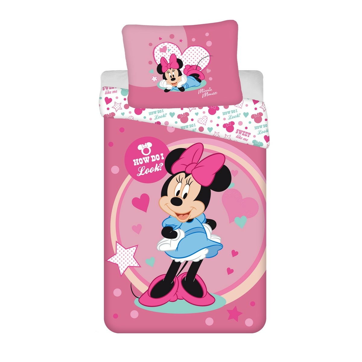 Lenjerie de pat copii Minnie „Sweet like me” micro, 140 x 200 cm, 70 x 90 cm 140
