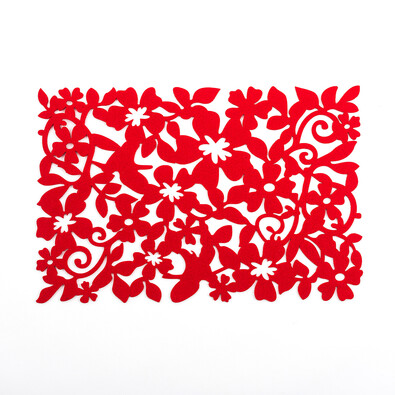 Prestieranie plstené červená, 45 x 30 cm, súprava