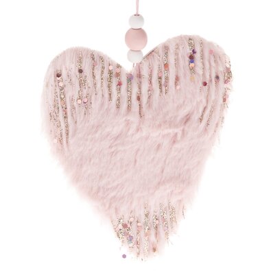 Decorație textilă suspendată, ornament R ůžovésrdce