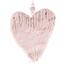 Závesná textilná dekorácia, ozdoba Ružové srdce