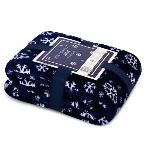 Domarex Decke Snowflakes Navy, 130 x 170 cm