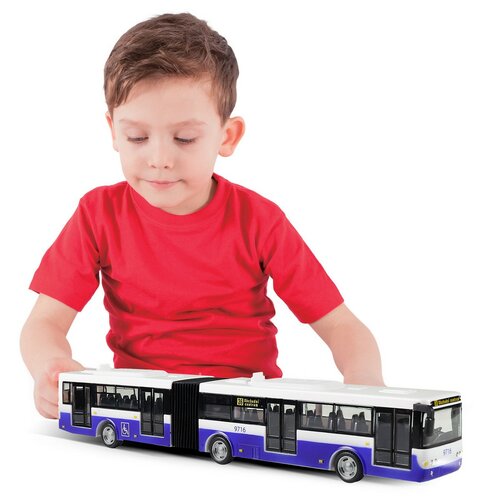 Rappa Kĺbový autobus modrý, 36 cm