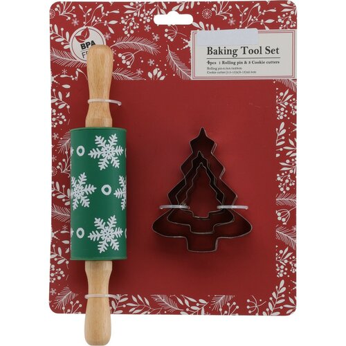 Božični set za peko Xmas tree, 4 kos