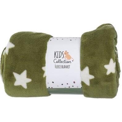 Star fleece takaró zöld, 130 x 160 cm