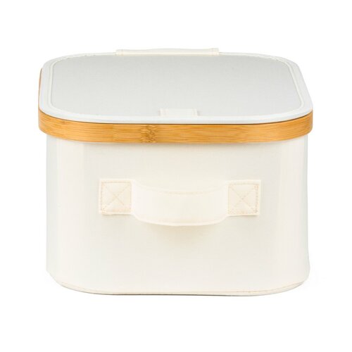 G21 tárolódoboz 24 x 30 x 15 cm, bambusz, fedéllel, bézs