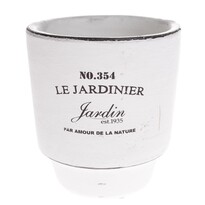 Osłonka ceramiczna na doniczkę Le jardinier biały, 14,5 cm