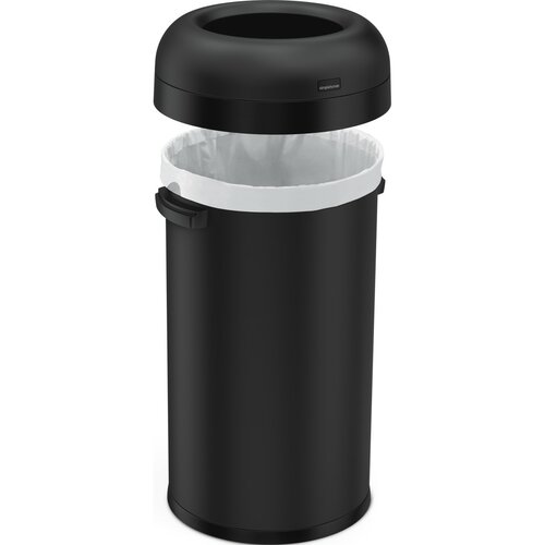 Simplehuman Koš do komerčních prostor kulatý otevřený 60 l, černá mat