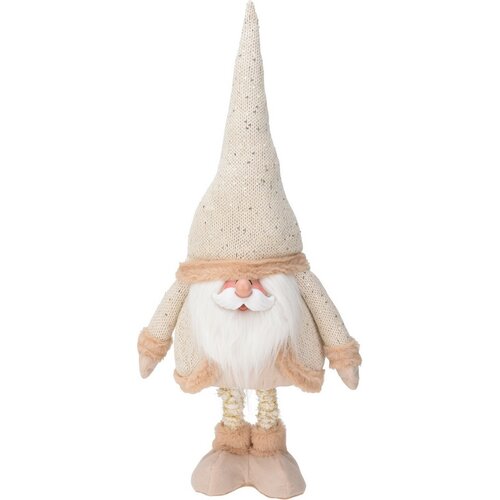 Dekoracja świąteczna Santa, nogi teleskop., 112 cm, złoty/kremowy