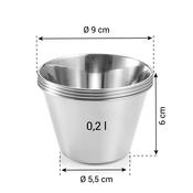Tescoma Edelstahl-Panna-Cotta-Formen GrandCHEF , 4 Stück