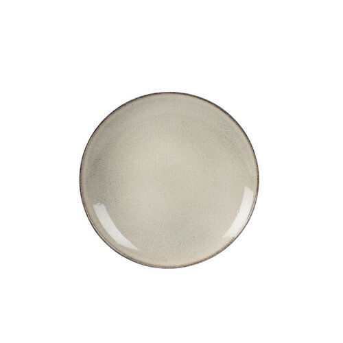 Тарілка керамічна глазурована неглибока, діаметр27,8 см, бежева