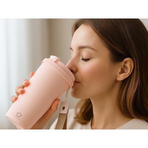 Termohrnek s funkcí napěňovače a víčkem, 350 ml