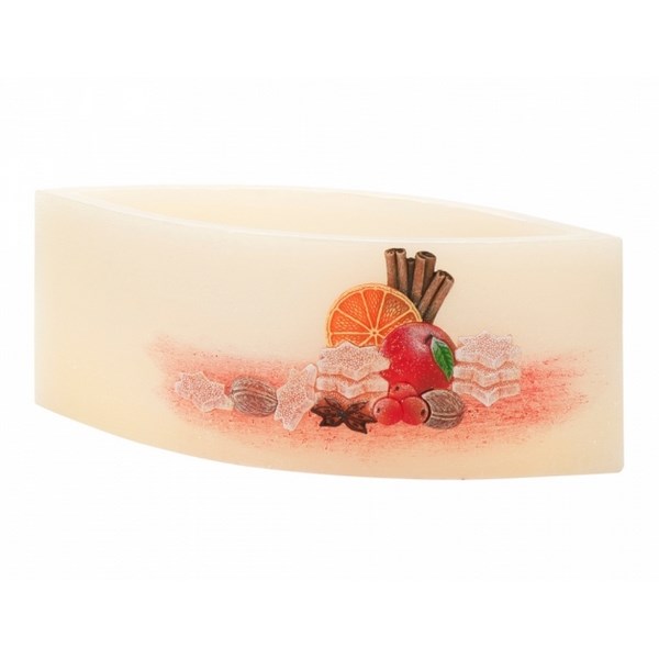 Vianočná sviečka Christmas time slza lampión, béžová