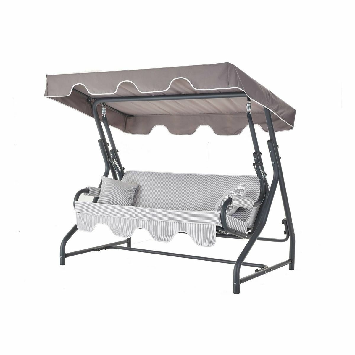 Zahradní houpačka pro 3 osoby Olea, šedá