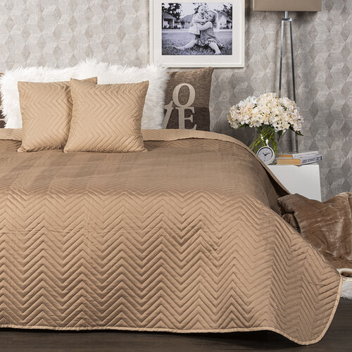 4Home Покривало для ліжка Doubleface світло-коричневий/коричневий, 220 x 240 см, 2 шт. 40 x 40 см