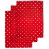 Home Elements Кухонний рушник в горошок червоний, 50 х 70 см, набір з 3 шт.