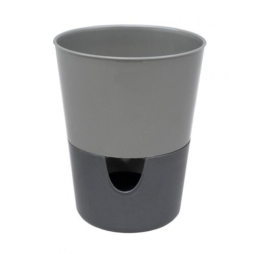 Ghiveci cu auto-irigare Plastia Rosmarin,  gri