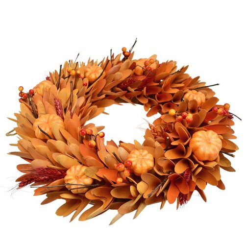 Herbstkranz mit Mincio-Kürbissen, 35 cm