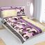 Bellatex Flanelov posteljnina Puzzle siva / roza,140 x 200 cm, 70 x 90 cm