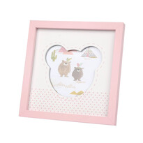Altom Ramka drewniana Miś 17 cm, różowa Altom Ramka drewniana Miś 17 cm, różowa