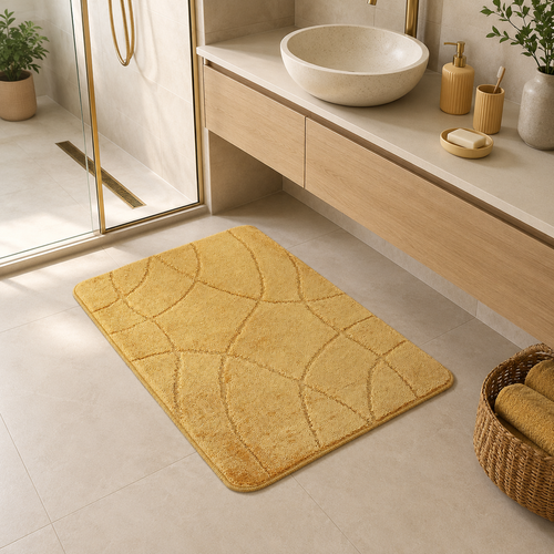 Kvalitex Badematte Labyrinth Gold, 60 x 100 cm