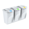 Sortibox szelektív hulladékgyűjtő 35 l, 3 db, fehér,