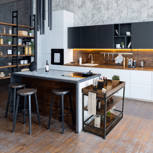 Servierwagen auf Rädern Sandrobraun  ,