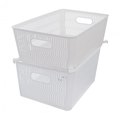 Orion Plastični zložljivi koš NESTA, 28,5 x 23 x12 cm, bela