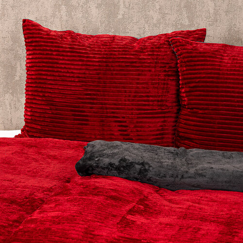 Lenjerie de pat din microflanel 4Home Stripe vin,140 x 200 cm, 70 x 90 cm