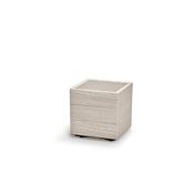Květináč MADERA SQUARE ECO WOOD 28,8 cm, bílá