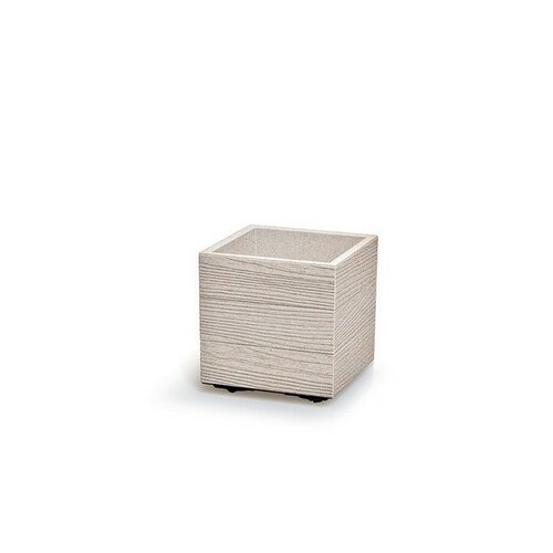 Doniczka MADERA SQUARE ECO WOOD 28,8 cm, biały