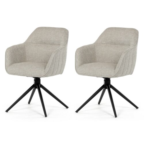 Set de scaune de sufragerie cu mecanism deîntoarcere HC-536 CRM2, 2 buc.