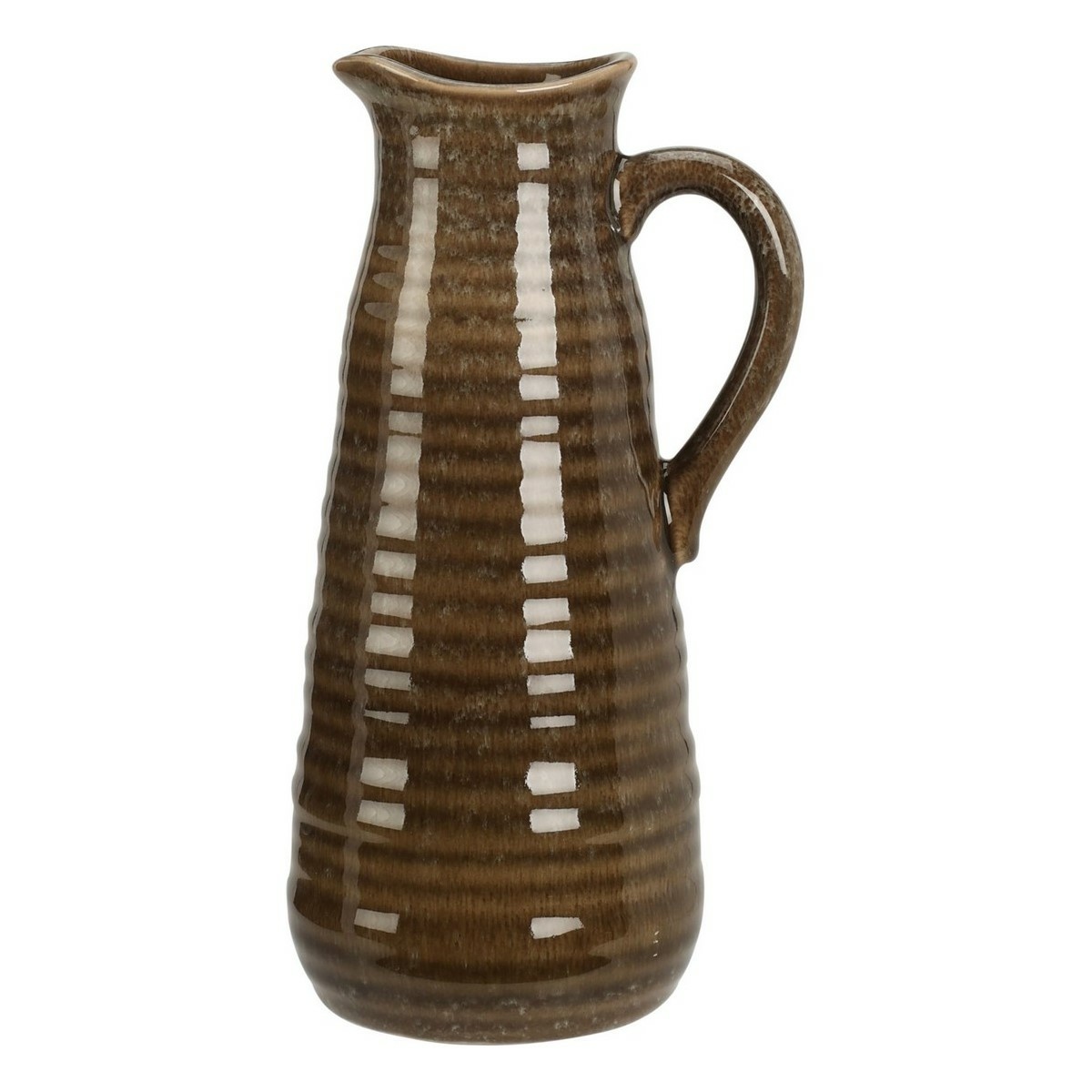 Kameninová váza/džbán Busara 10,5 x 24 cm, hnedá