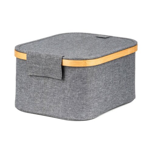 Сховище G21 24 x 30 x 15 см, бамбукове з кришкою,сіре