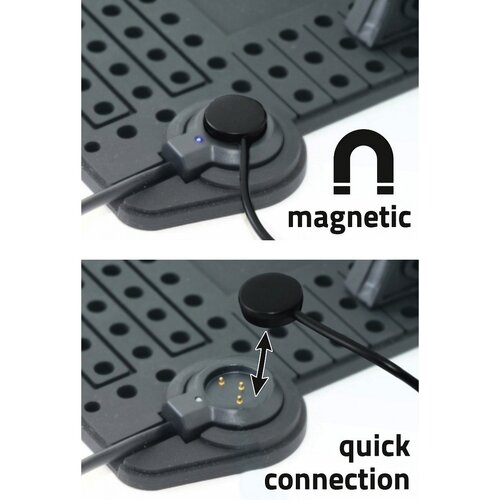 Compass Uchwyt na telefon z podkładką i kablem micro USB, czarny