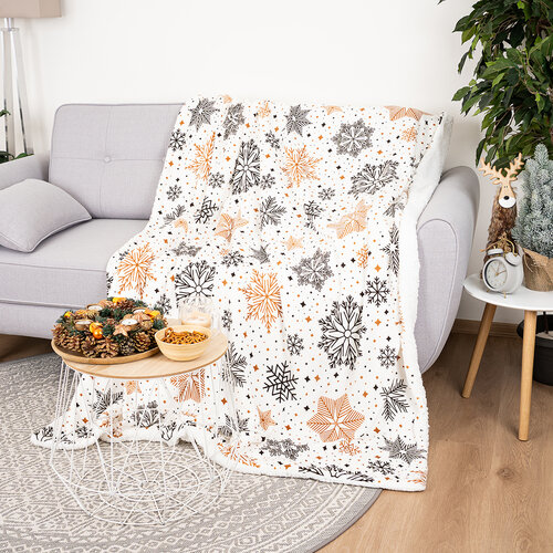 4Home gyapjú hatású pléd Snowflake Glamour, 150 x200 cm