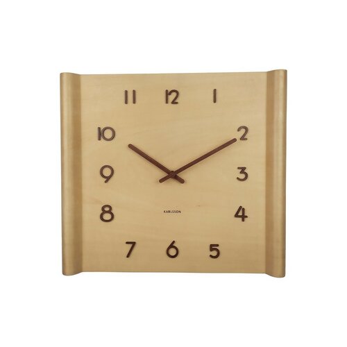 Karlsson 5960WD дизайнерський настінний годинник  32 x 36 см, коричневий