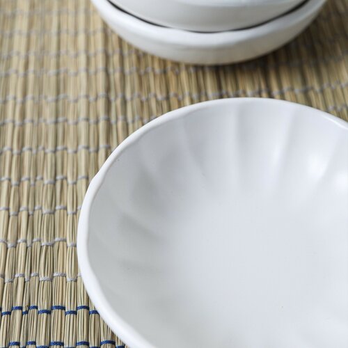 Set de 6 boluri din ceramică Laguna 12 cm, alb