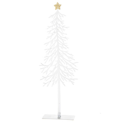 Bożonarodzeniowa metalowa dekoracja Tree with star, 8 x 25 x 3,5 cm