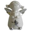 StarDeco Ceramiczny aniołek dekoracyjny biały, 9,5 cm