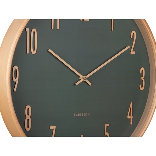 Karlsson 5996GR Designerski zegar ścienny zielony, śr. 40 cm