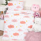 4Home Kinderbettlaken aus Baumwolle Pink Clouds, 100 x 135 cm, 40 x 60 cm